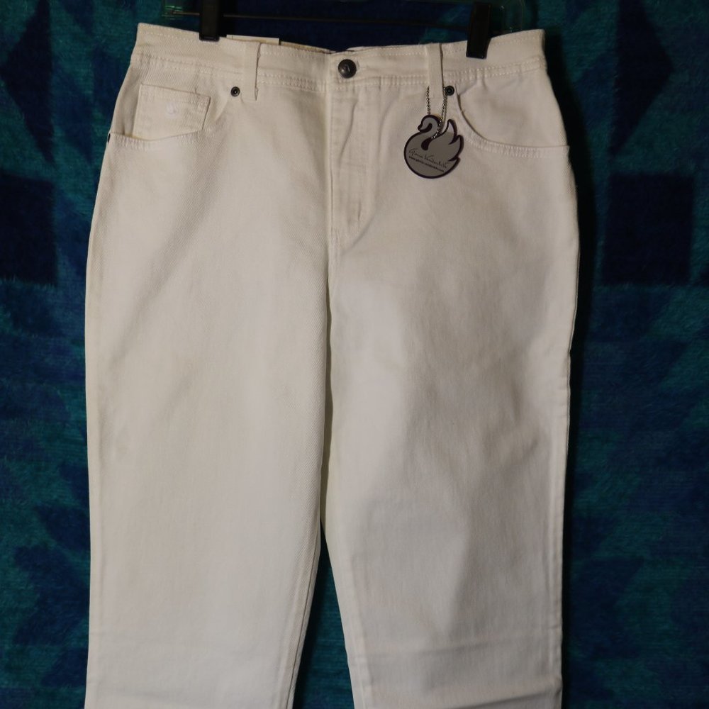 Women's Vintage Gloria Vanderbilt "Amanda" Stretch Jeans- White Sz 12